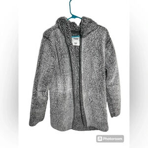 Victoria Secret Pink SHERPA CLAY GRAY CARDIGAN Jacket HOODIE XS/S Sweat Shirt